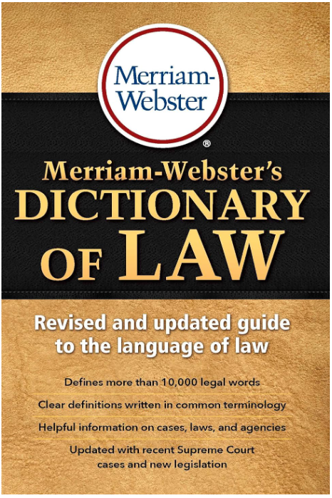 MERRIAM WEBSTER'S DICTIONARY OF LAW